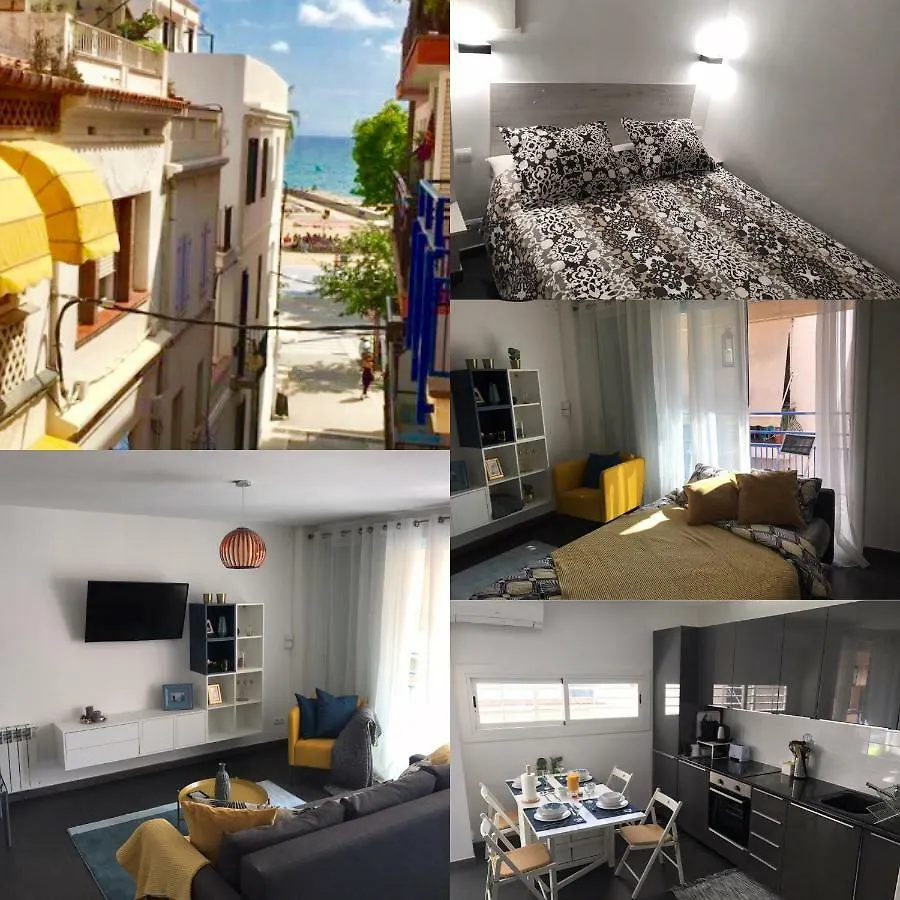 Sunny Flat In Sitges 30 Seconds To Beach, Balcony & Sea Views!